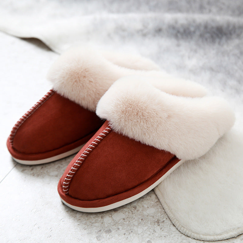 Luxe Suede Fur Slippers
