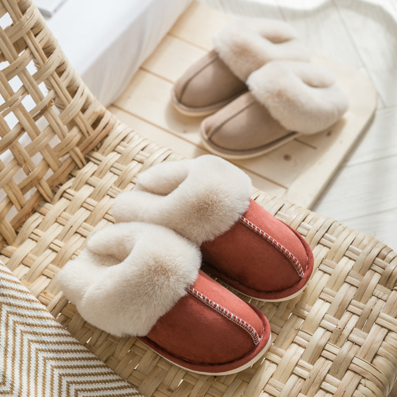 Mule Slippers Luxury Sheepskin Slippers Suede Mink Sheepskin