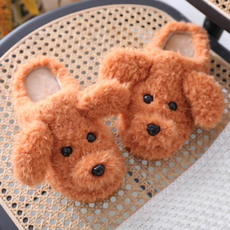 Fluffy Puppy Slippers