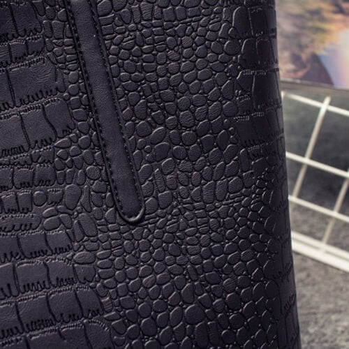 Croc Embossed Large Handbag