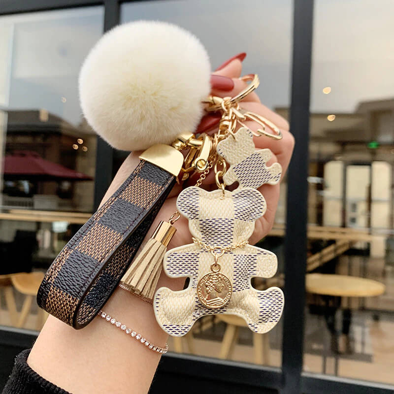 Louis Vuitton Mickey fur ball keychain